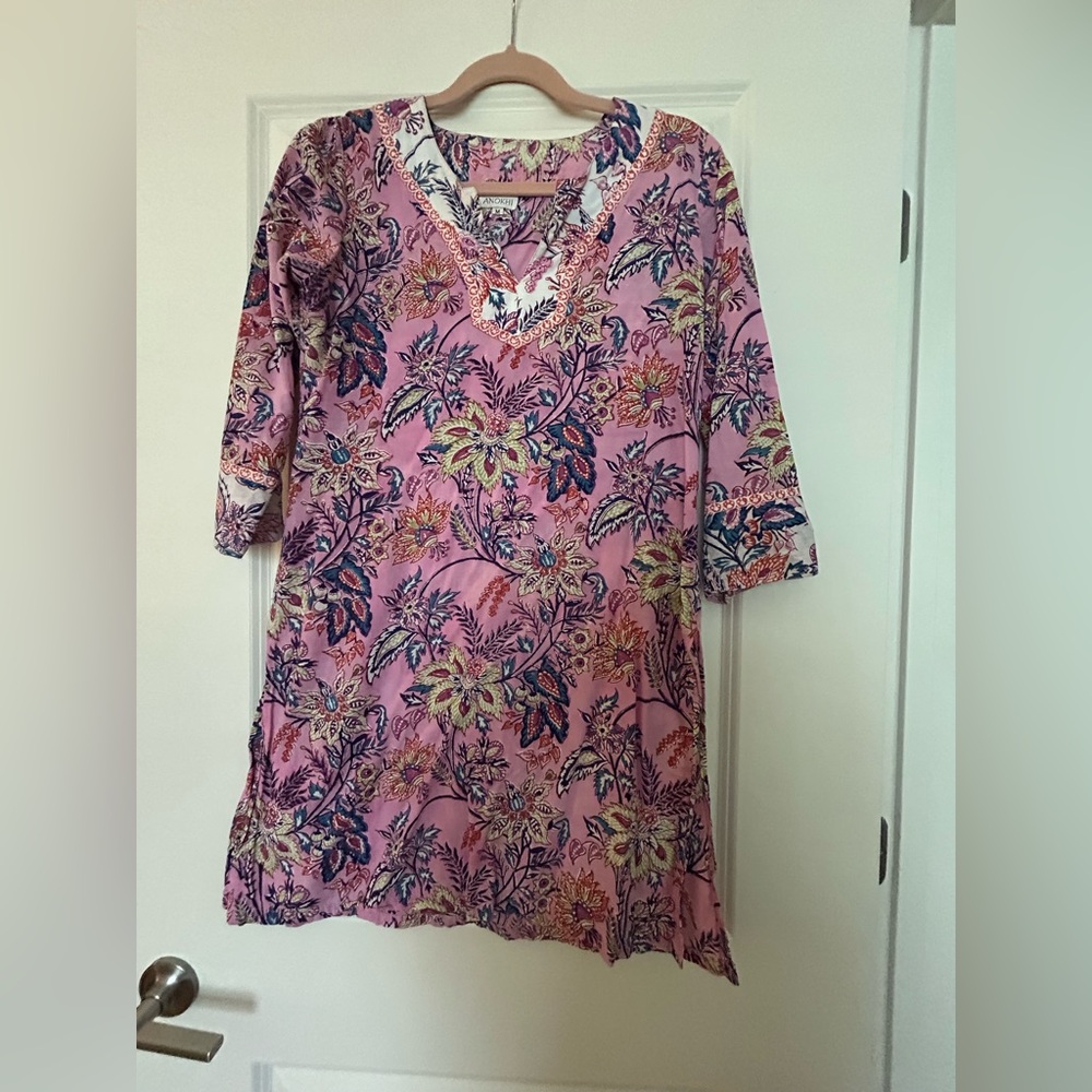 Floral Pink Tunic Dress